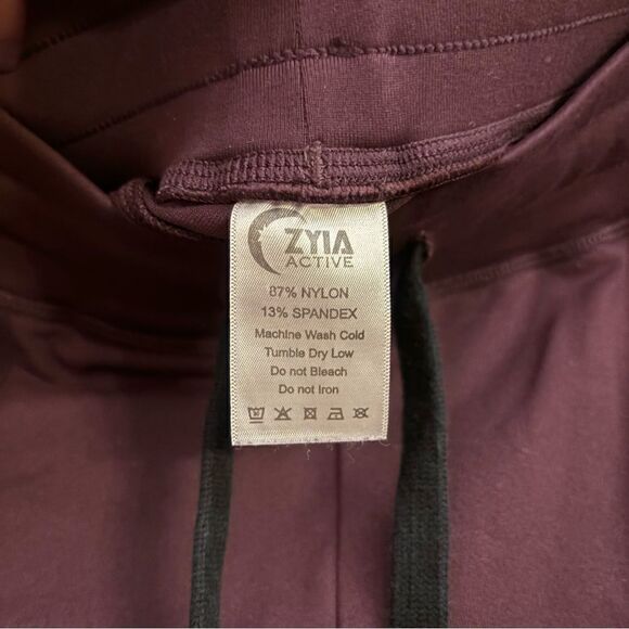 Zyia Active Plum Stetch Workout Jogger Pants w Pockets Small - Picture 5 of 5
